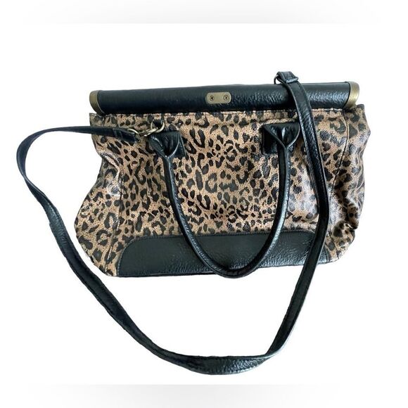 Bueno Women’s Animal Print Leopard Handbag /Satchel Purse - Picture 2 of 10